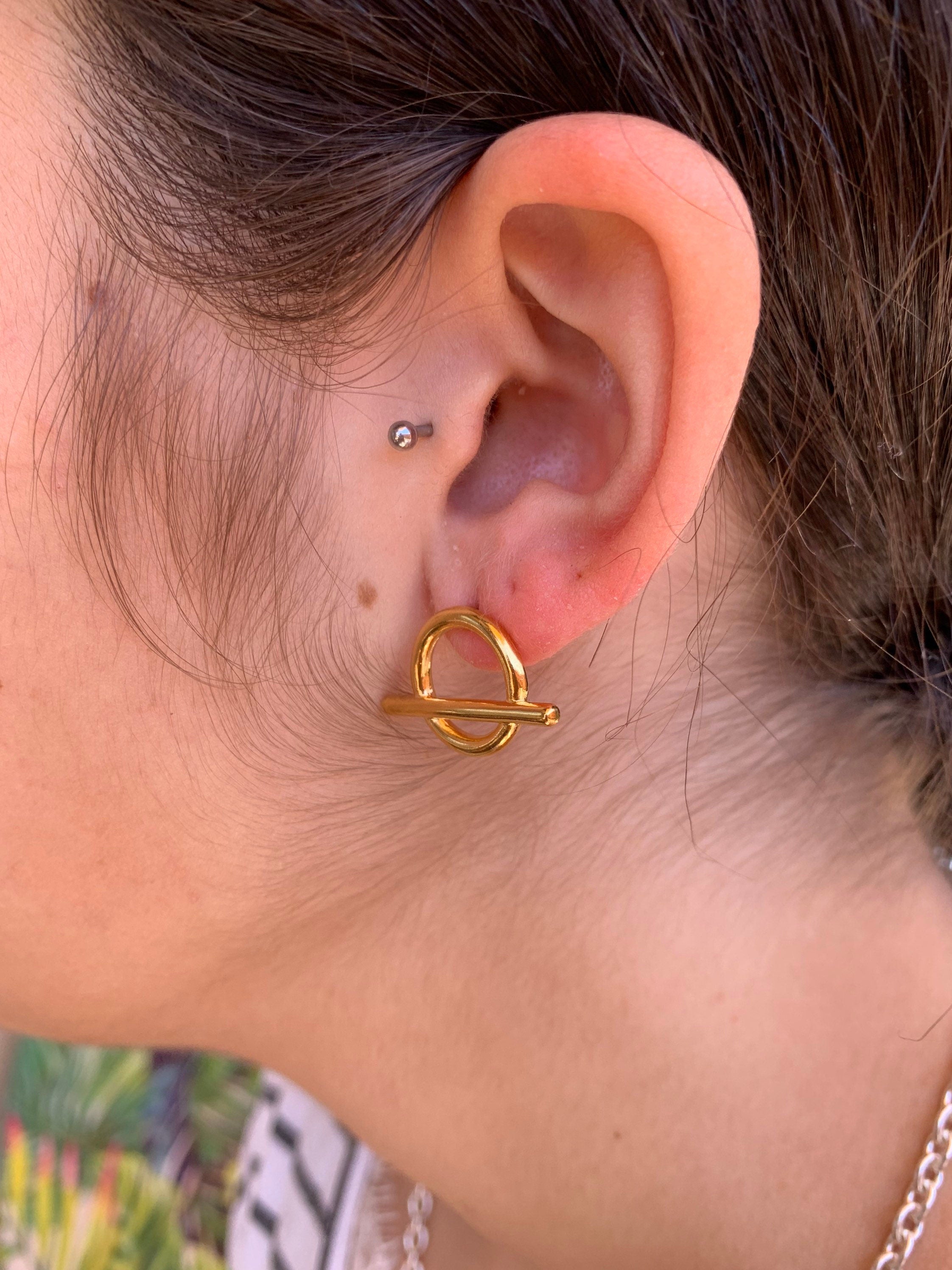 Pendientes diminutos de todos los días, pendientes geométricos de oro, pendientes tribales, pendiente de mujer, pendientes de declaración, pendientes de estilo