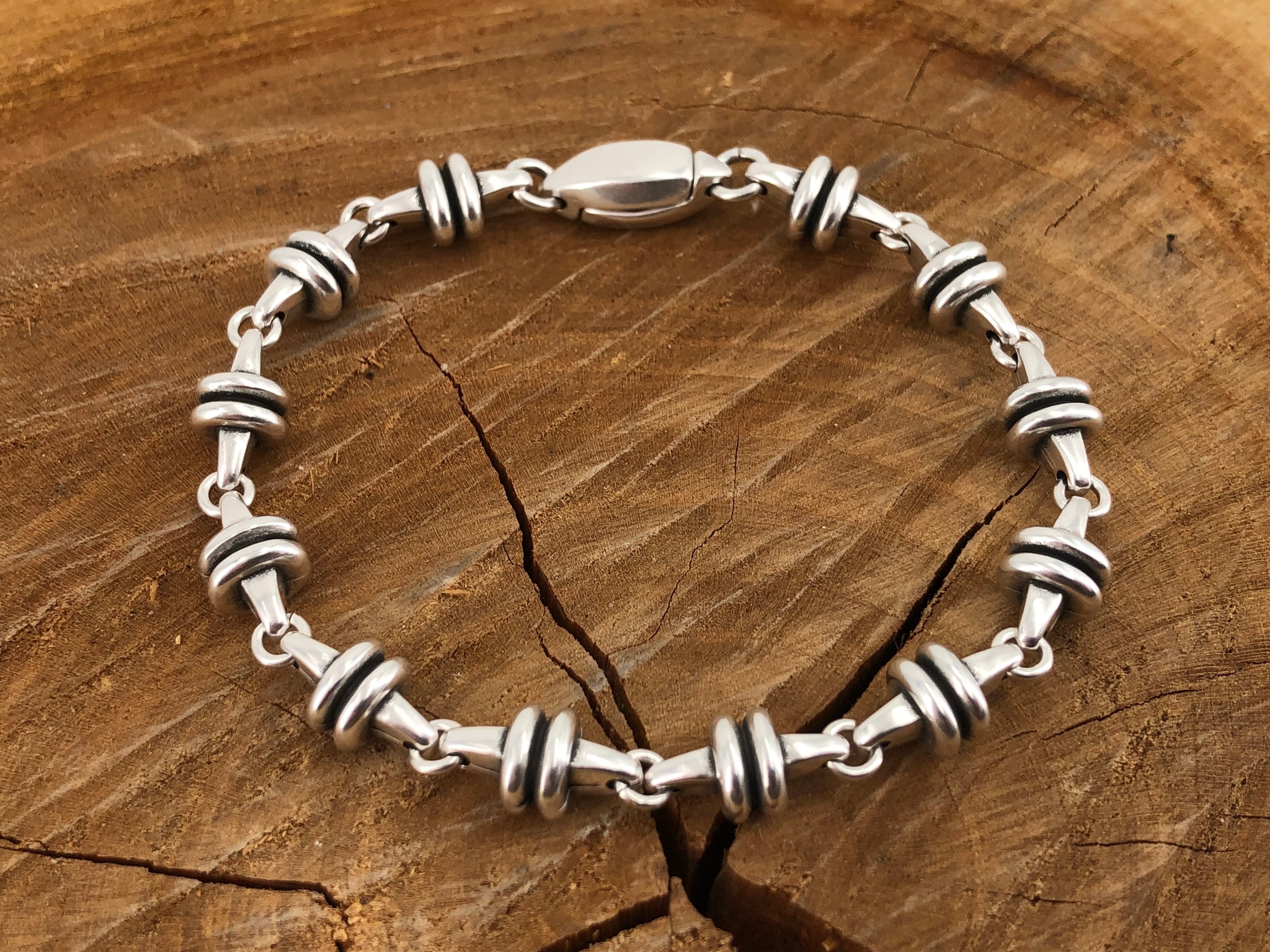 Pulsera de cadena gruesa para hombre, pulsera de plata, pulsera masculina, pulsera voluminosa, pulsera de declaración, pulsera varonil, pulsera de metal para hombre