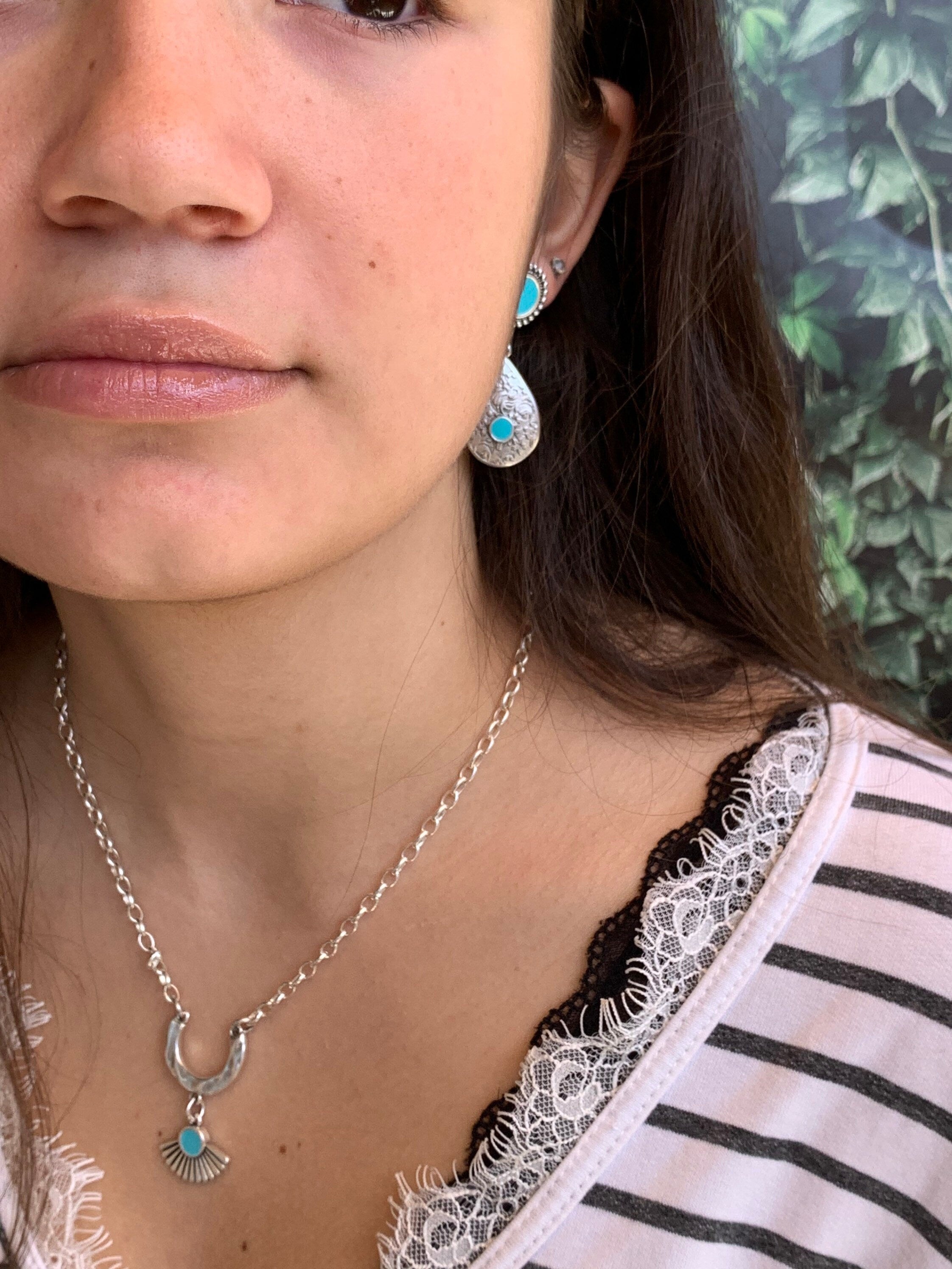 Long tear earrings, ethnic earrings, large tribal earrings, chunky silver earrings, blue earrings,  style; Turkish earrings,