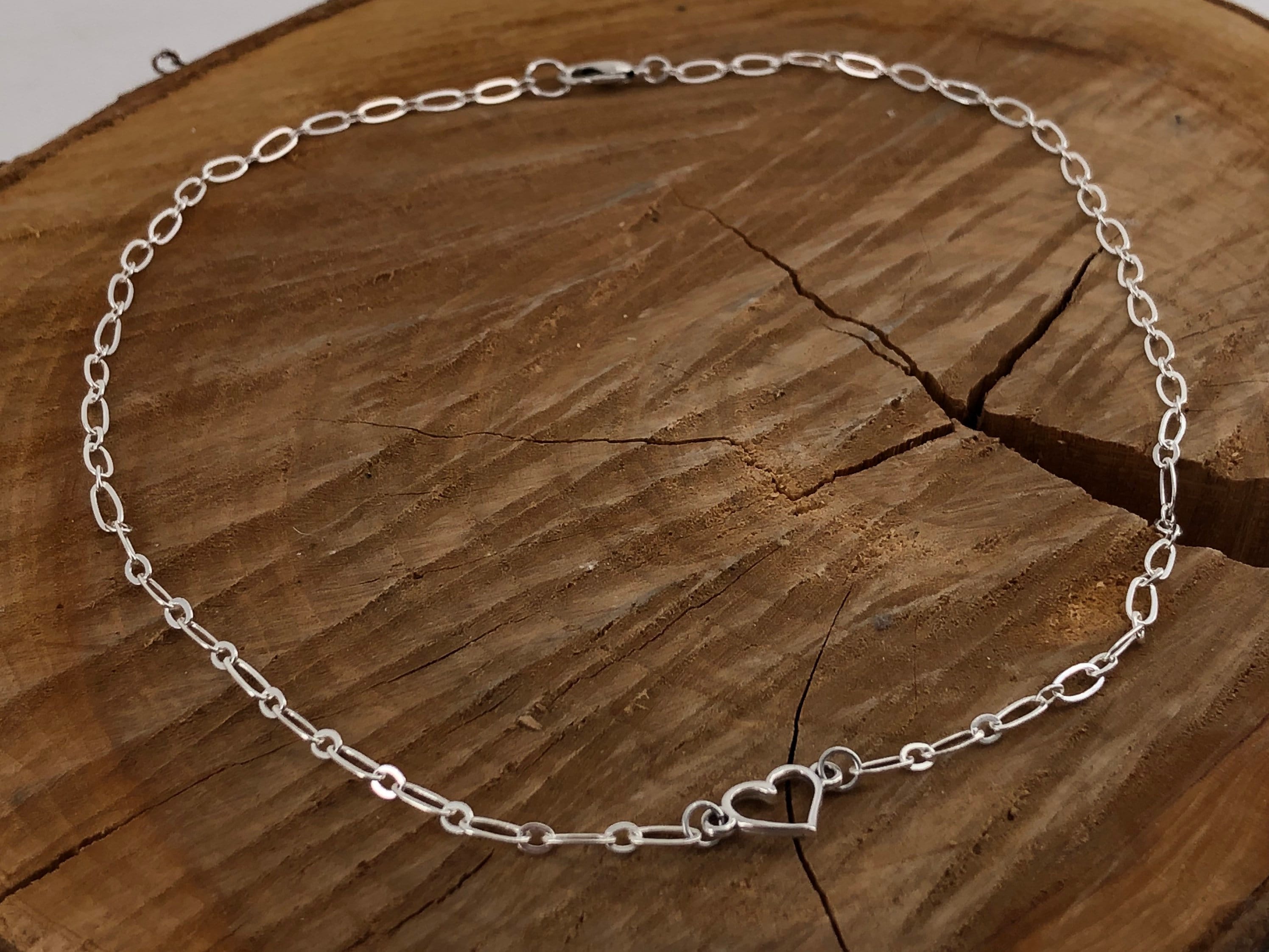 Dainty silver chain necklace, heart pendant delicate silver chain necklace, elegant chain necklace, trendy necklace,  style