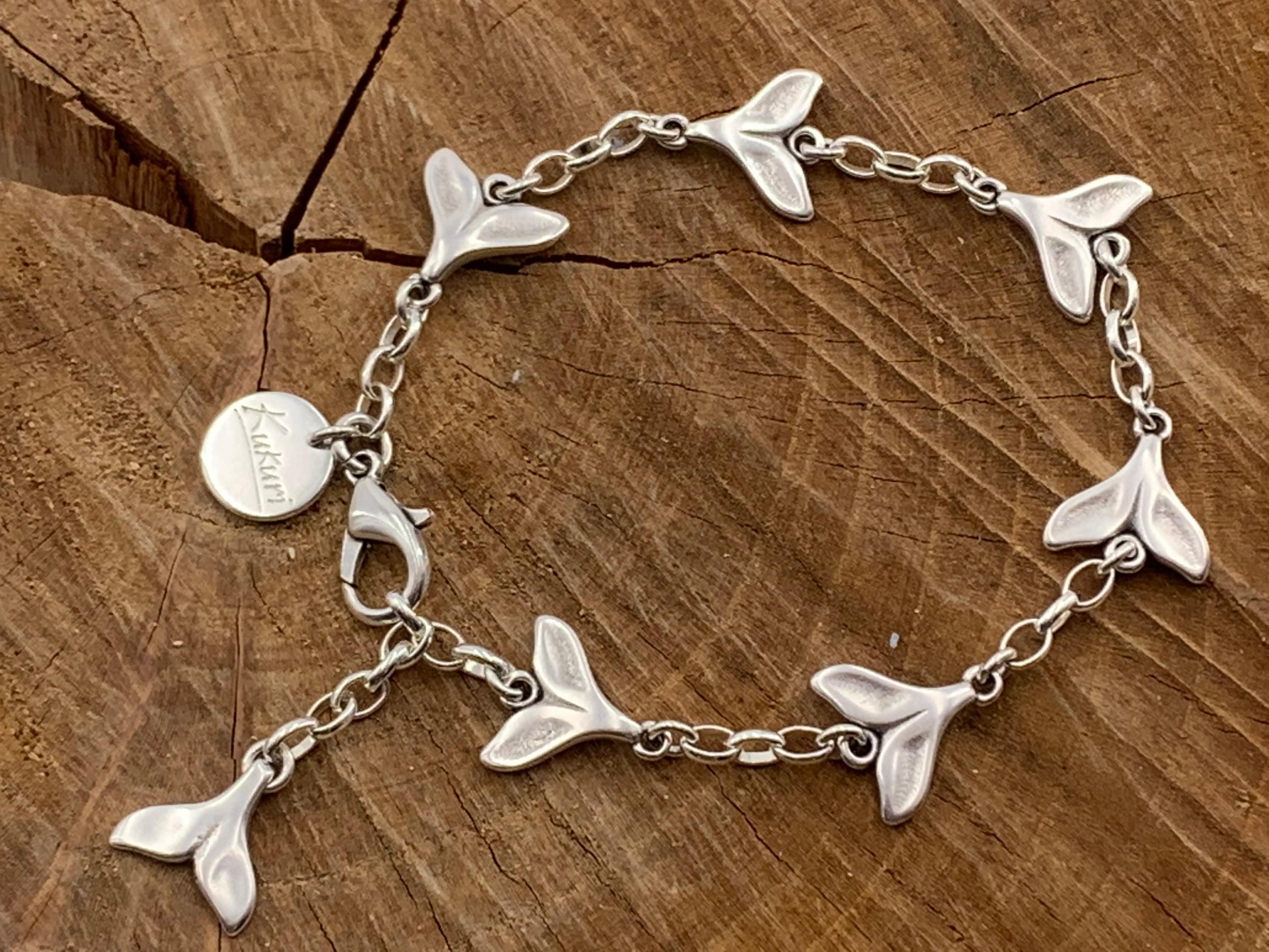 silver bracelet, chain bracelet, charms bracelet, mermaid tail bracelet, surf bracelet, original statement bracelet,  stylebracelet