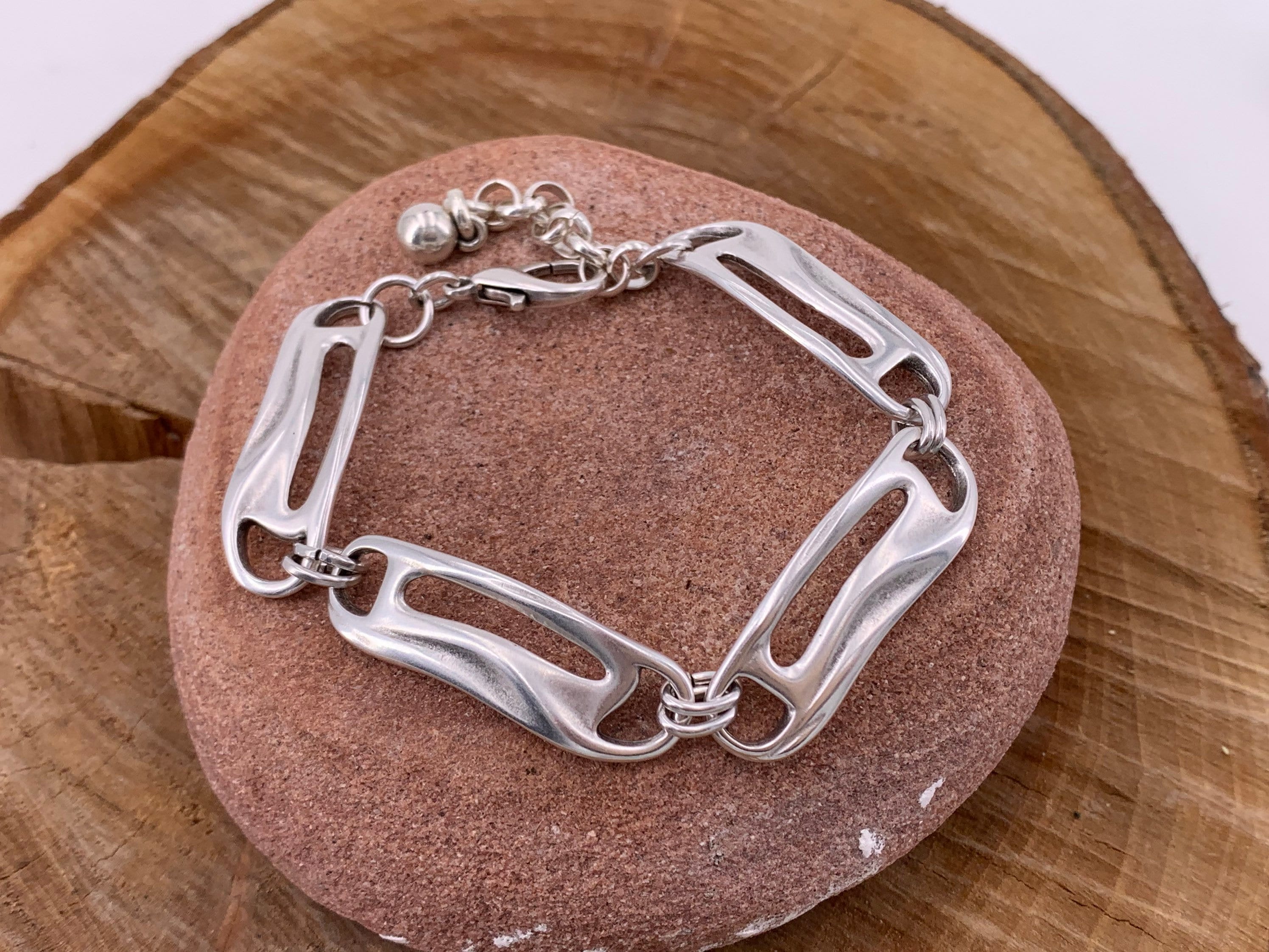 Large link chain bracelet for women. Bold silver plated bracelet with large links.  style bracelet, chunky chain bracelet