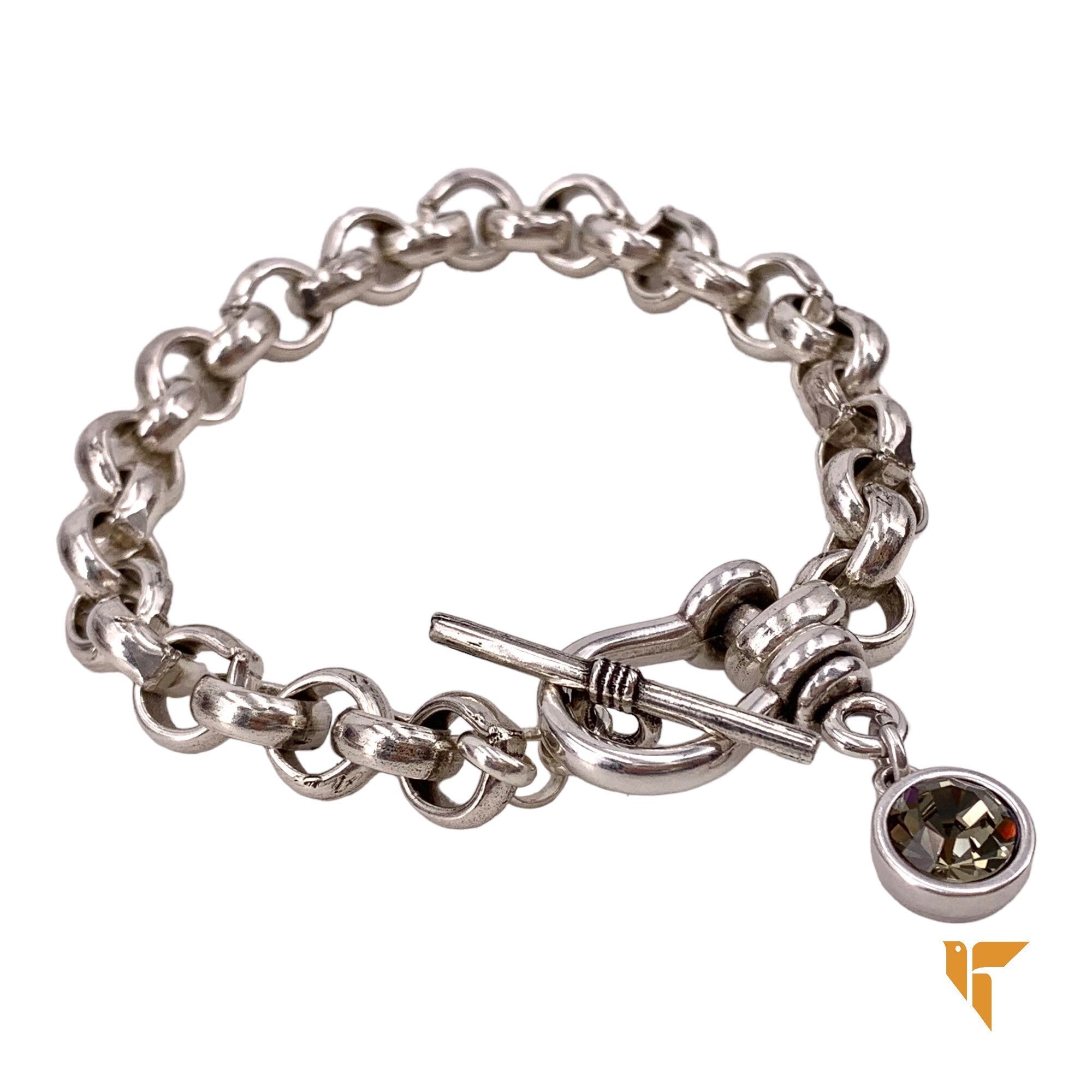 pulsera de cadena gruesa de plata, pulsera de eslabón grande de plata, pulsera voluminosa, pulsera de cadena de plata pesada, pulsera de cadena audaz, estilo