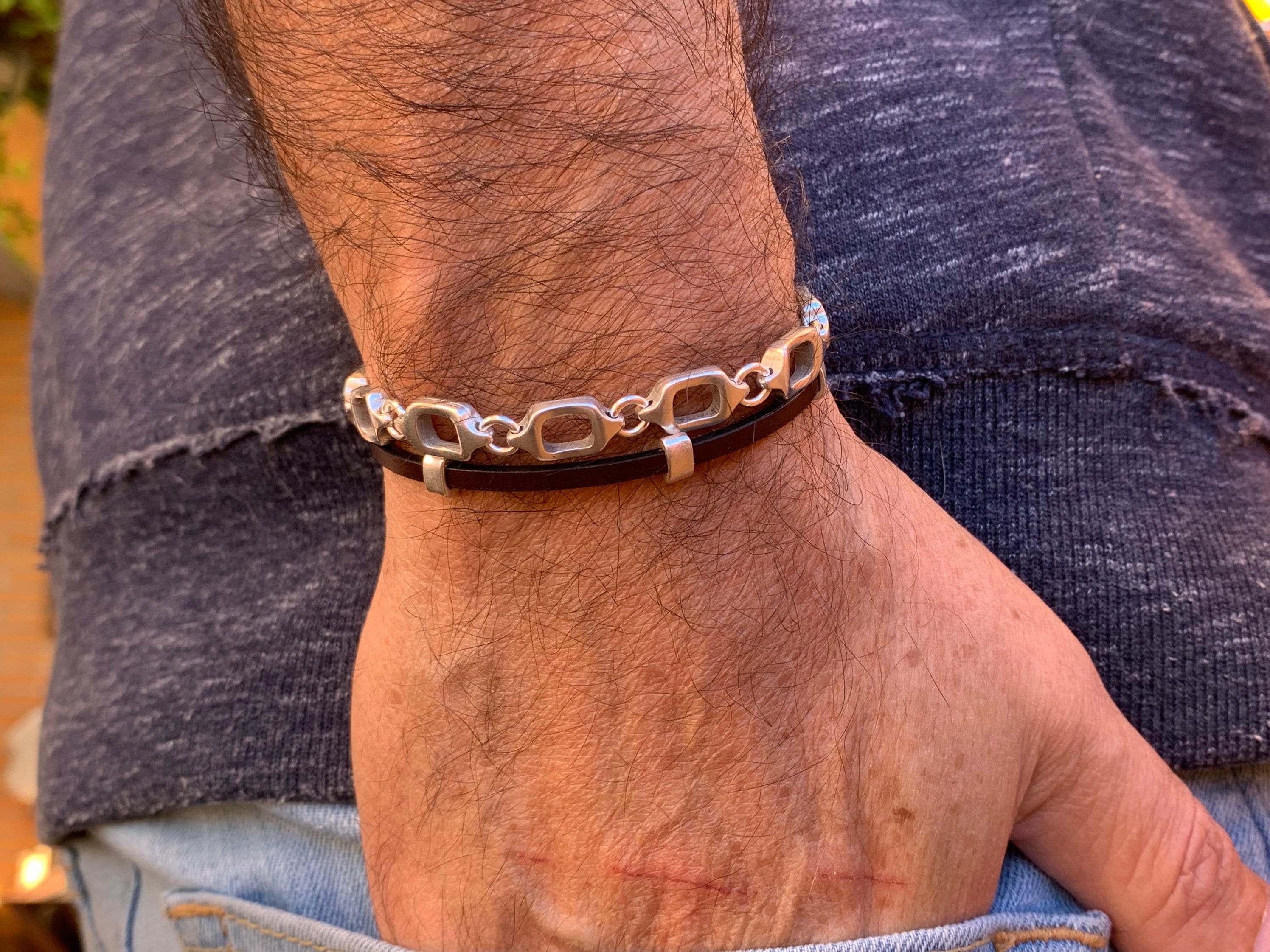 original chain bracelet for men, silver bracelet, male bracelet, bulky bracelet, statement bracelet, manly bracelet, metal bracelet for men