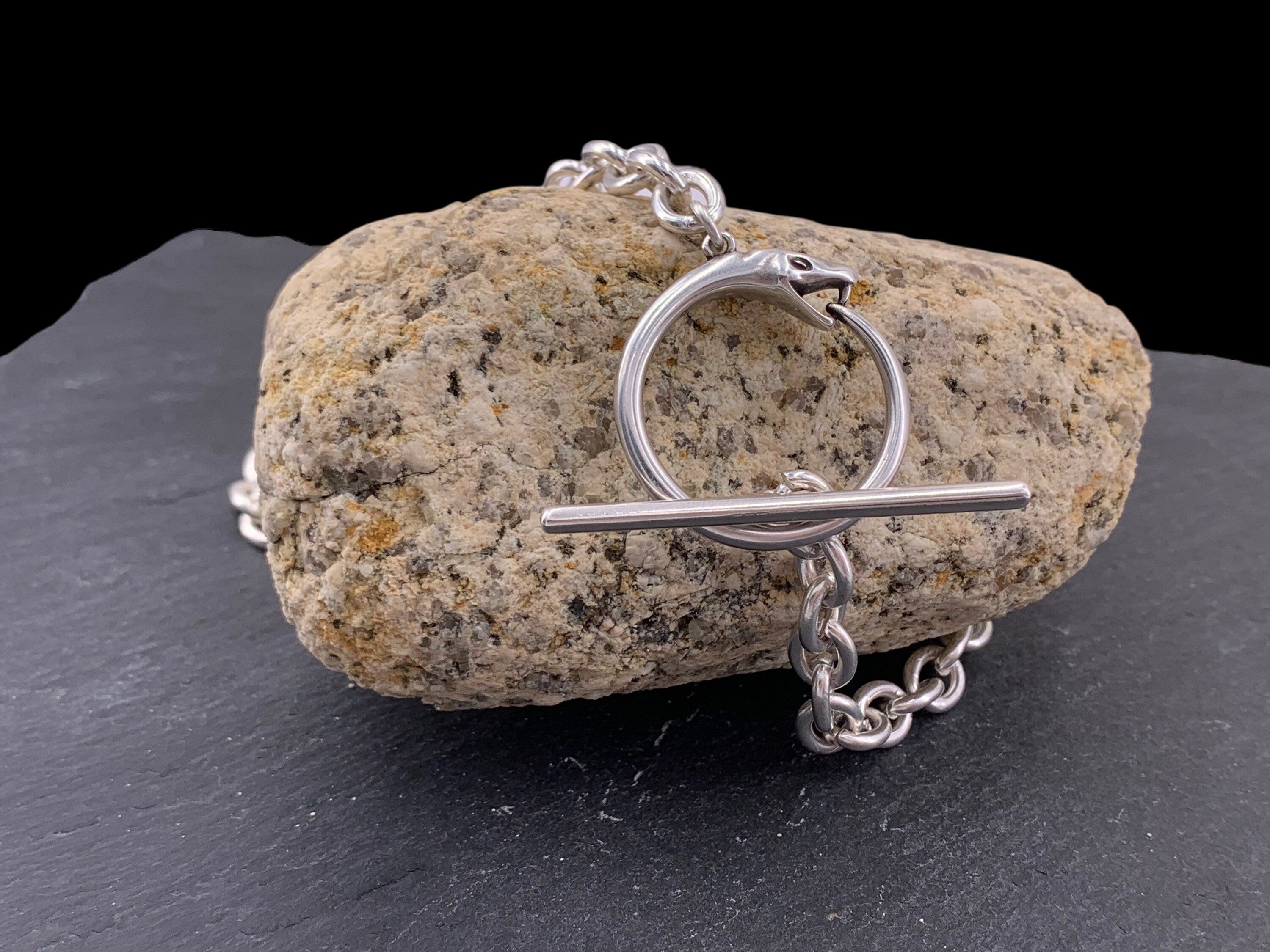 Gargantilla de cadena gruesa, gargantilla de cadena de acera, gargantilla de cadena de plata, declaración de plata gruesa, collar de plata audaz, estilo, gargantilla colgante