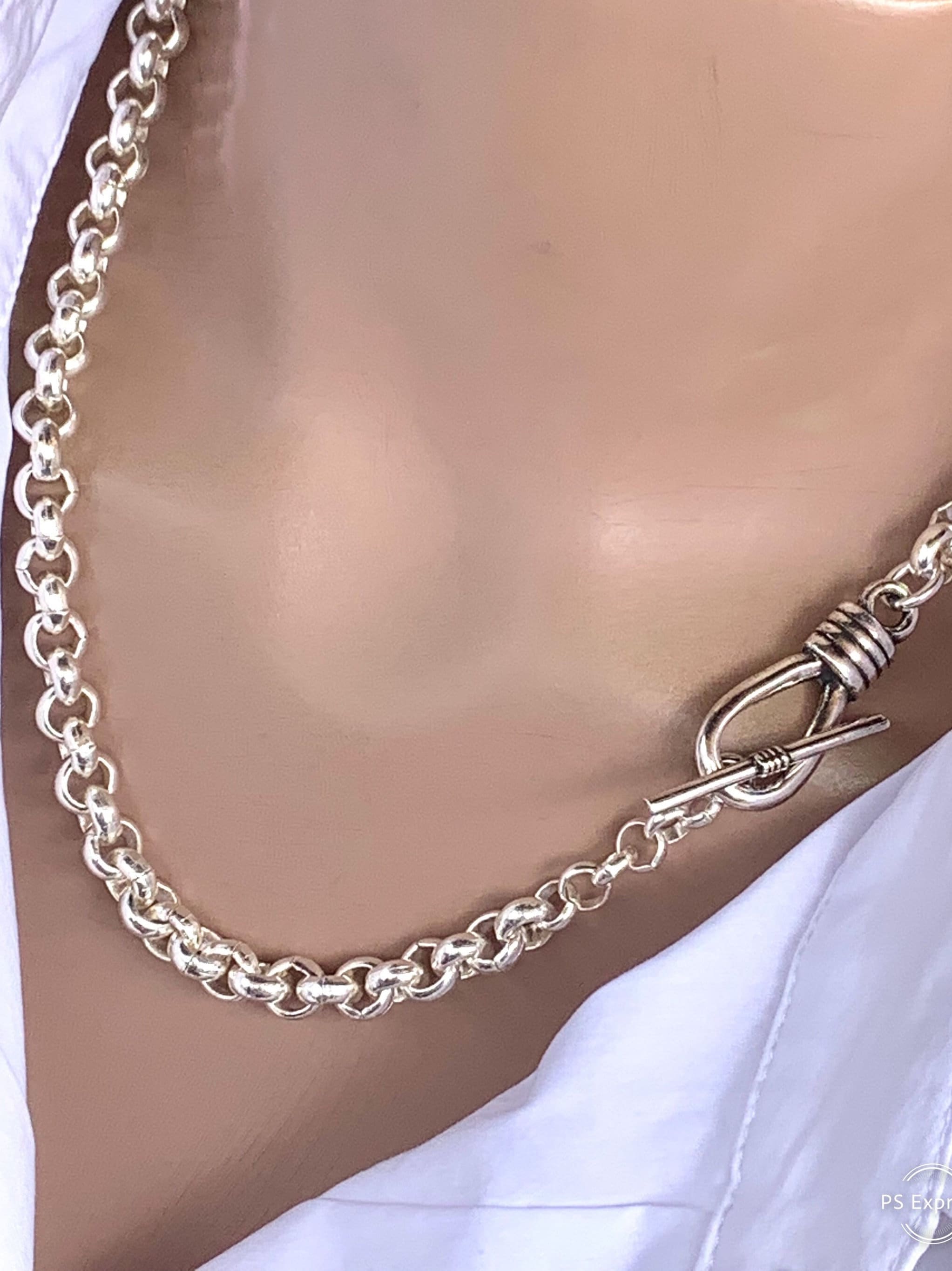 Thick chain necklace for women, silver chain necklace, chunky necklace, large link necklace, necklace estilo