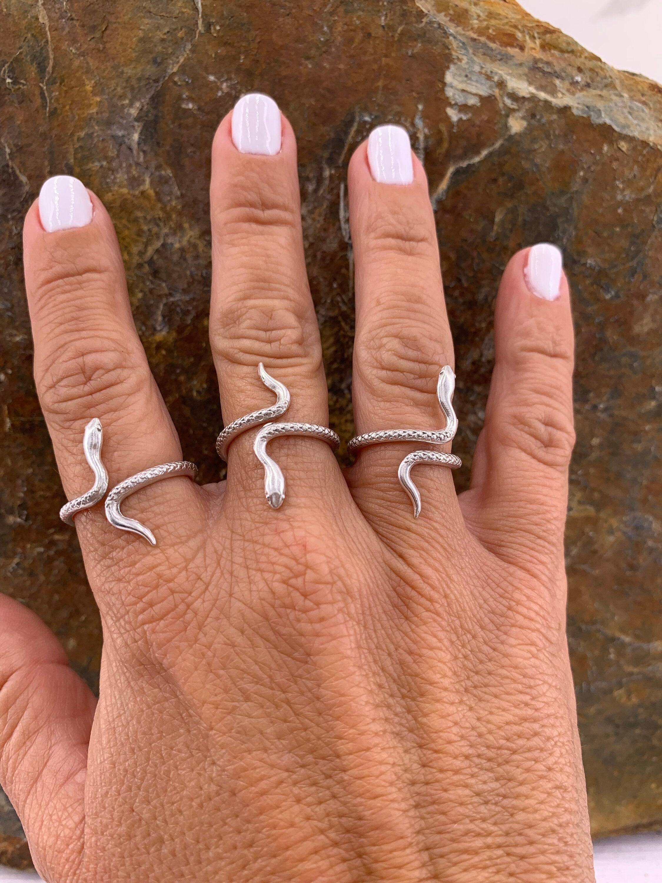 Snake ring, adjustable boho silver ring, boho silver ring, animal boho rings, gold ring, statement ring, bohemian ring, Uno de 50 style