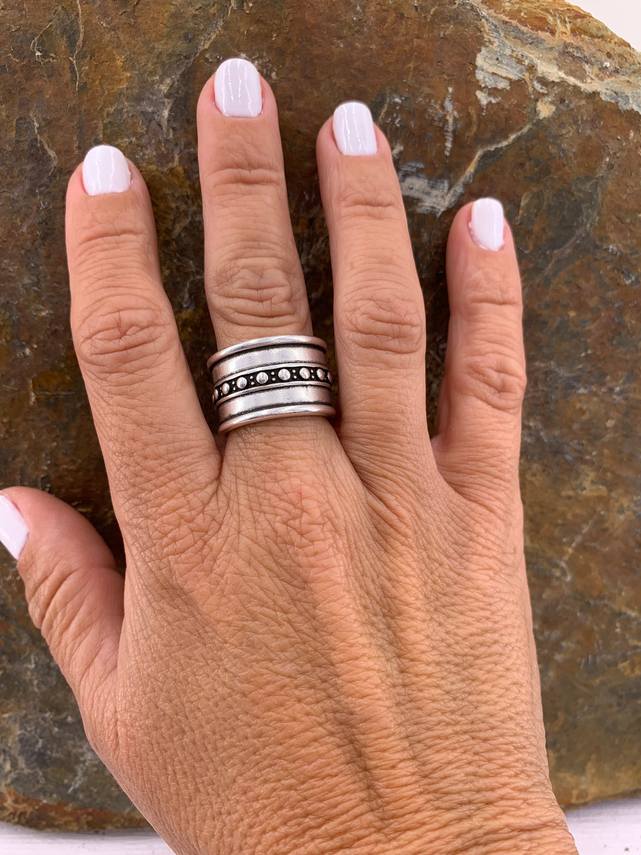 Chunky ring, Silver boho ring, engraved  boho silver ring, chunky women ring, Statement ring,