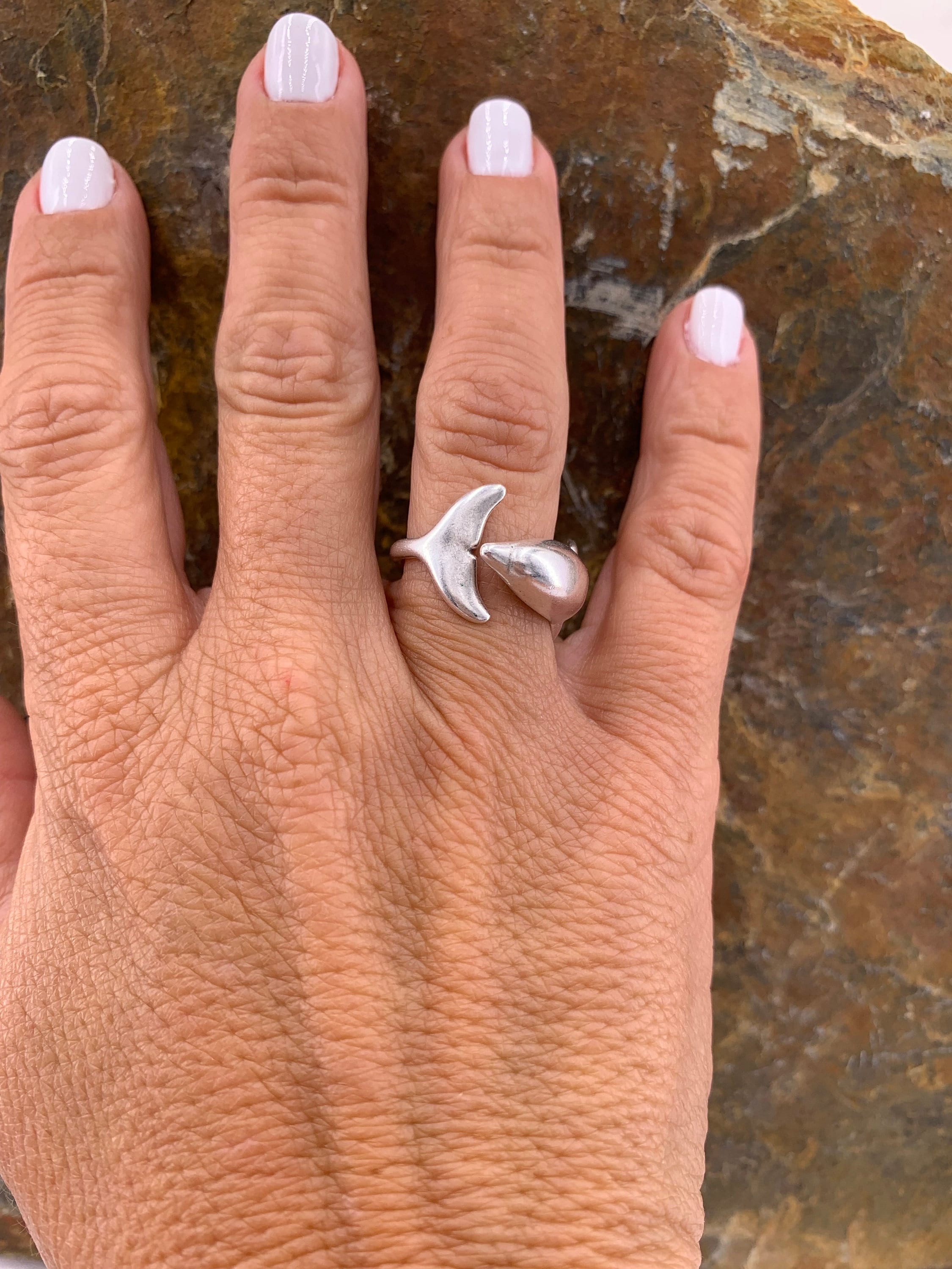 Dolphin ring, adjustable boho silver ring, boho silver ring, animal boho rings, gold ring, statement ring, bohemian ring, Uno de 50 style