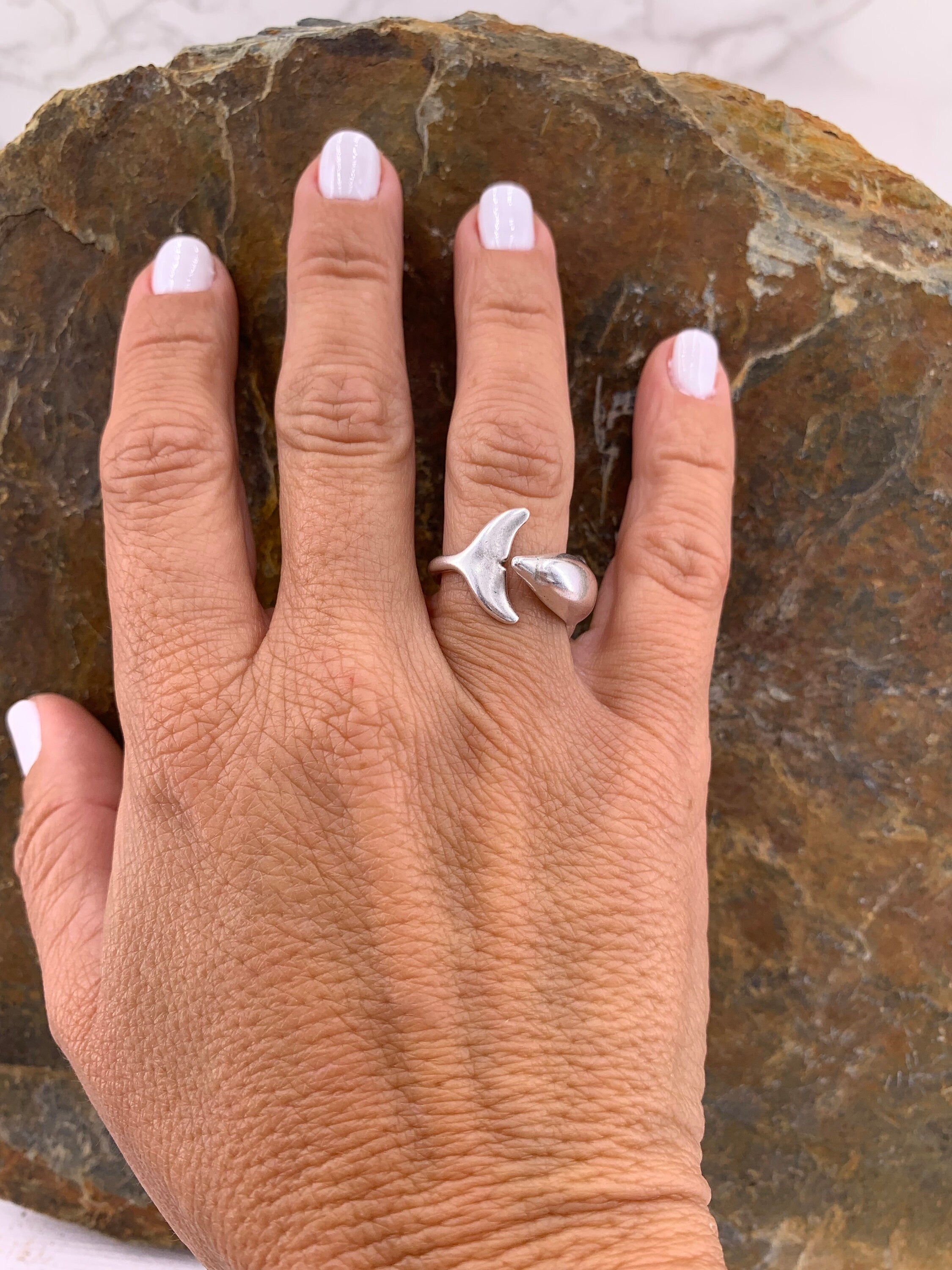 Dolphin ring, adjustable boho silver ring, boho silver ring, animal boho rings, gold ring, statement ring, bohemian ring, Uno de 50 style