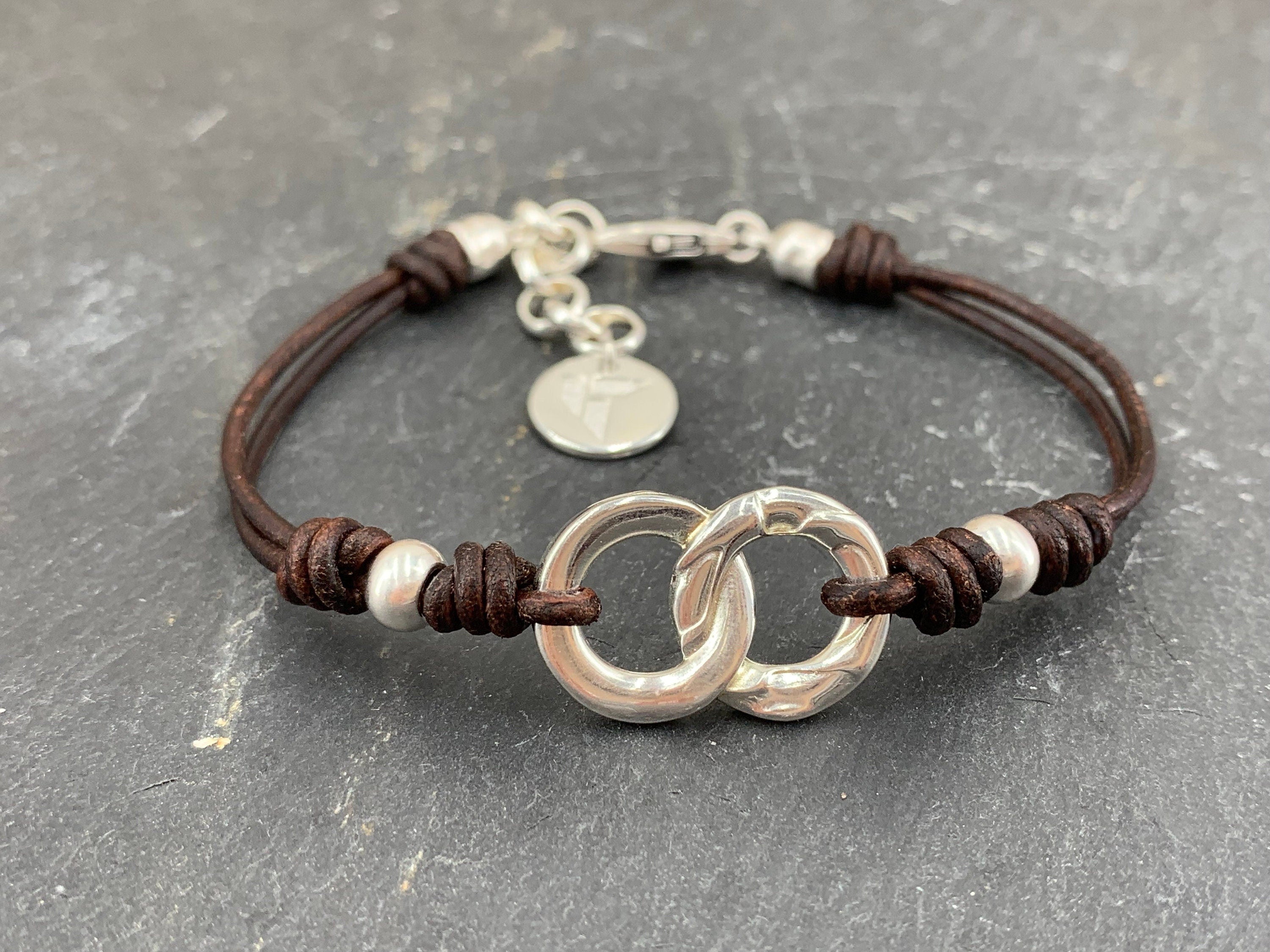 Woman boho leather silver Bracelet, wrap bracelet, boho bracelet, silver bracelet, leather bracelet, rock bracelet, , tribal