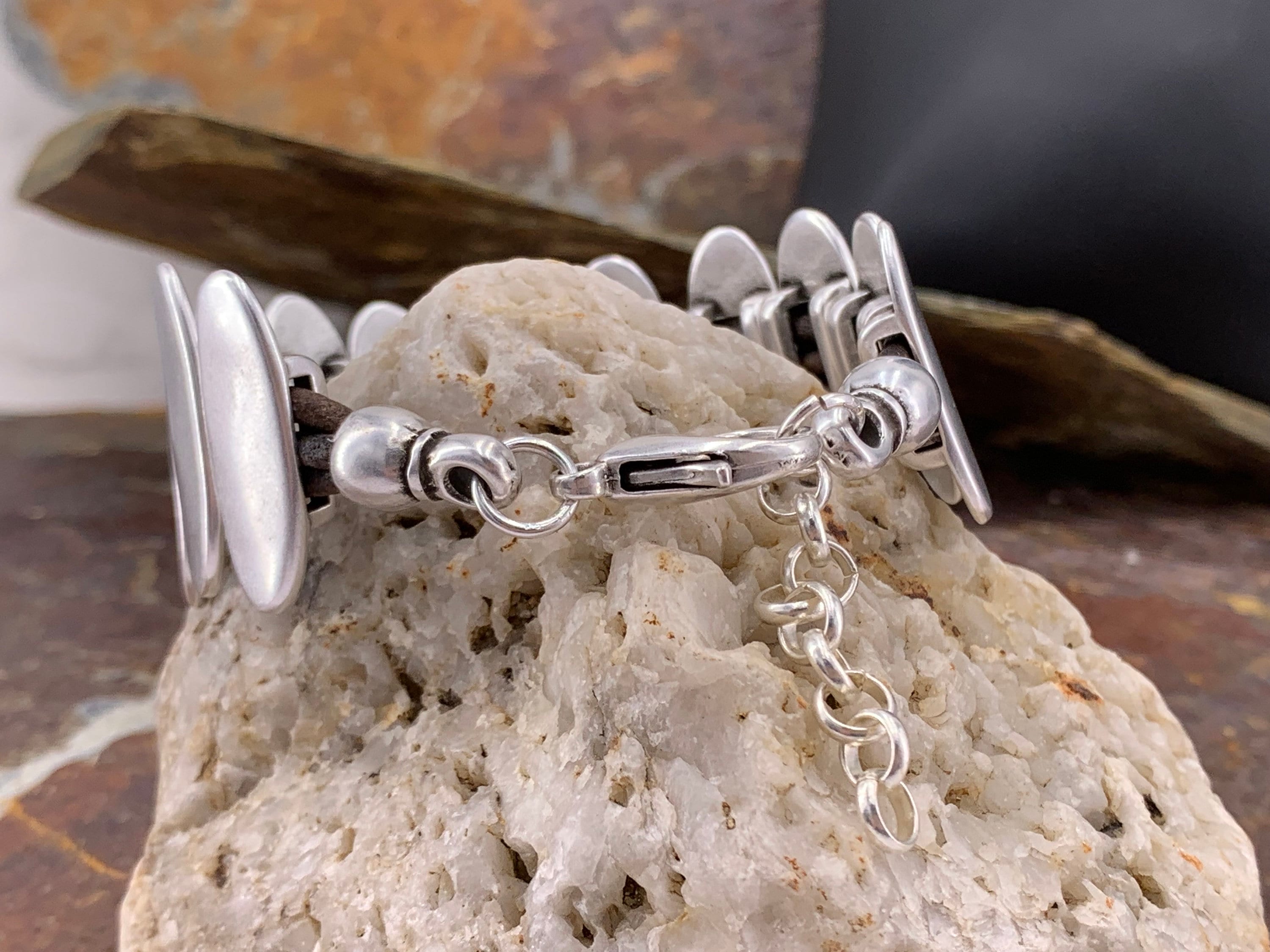 Chunky silver  Bracelet, bold bracelet, rock style bracelet, silver bracelet for women, chunky jewelry, wide silver bracelet, gift for her